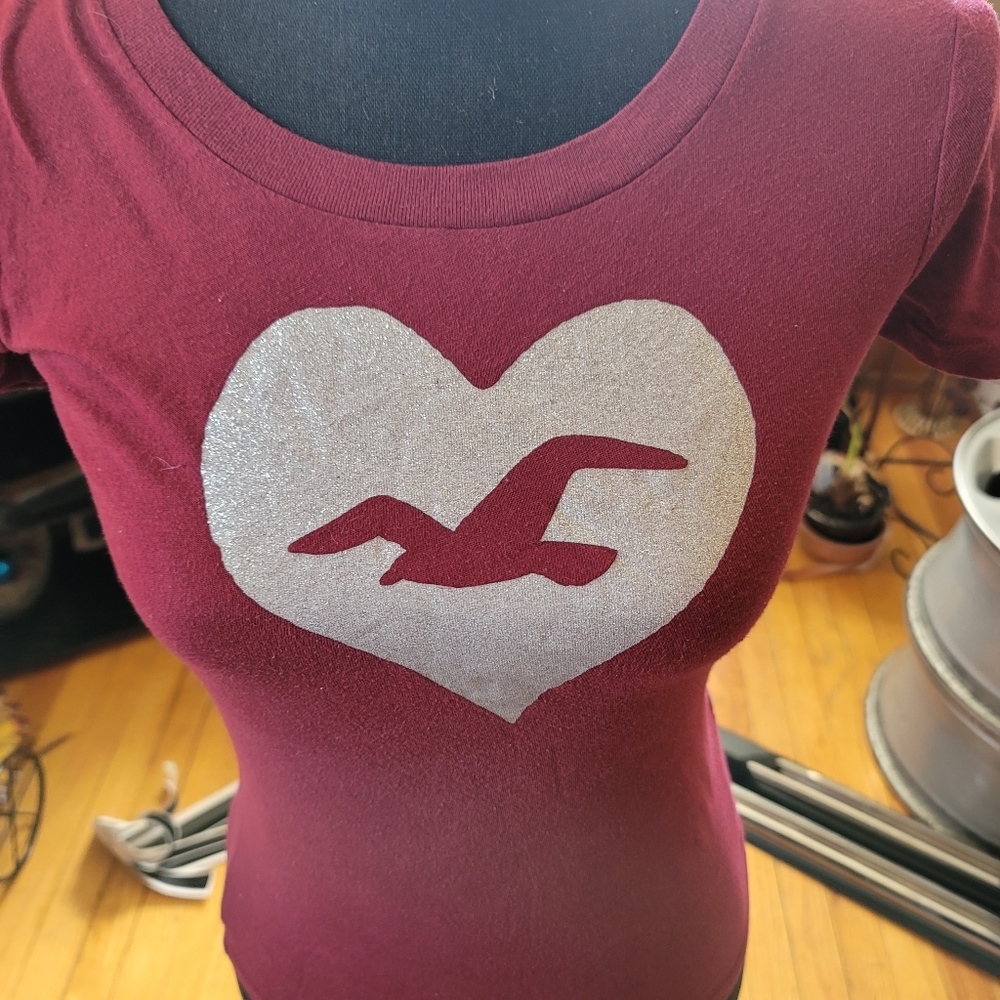 Hollister Baby Doll Shirt with a Heart